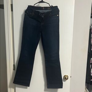 7 For All Mankind Dark Indigo Flare Jeans